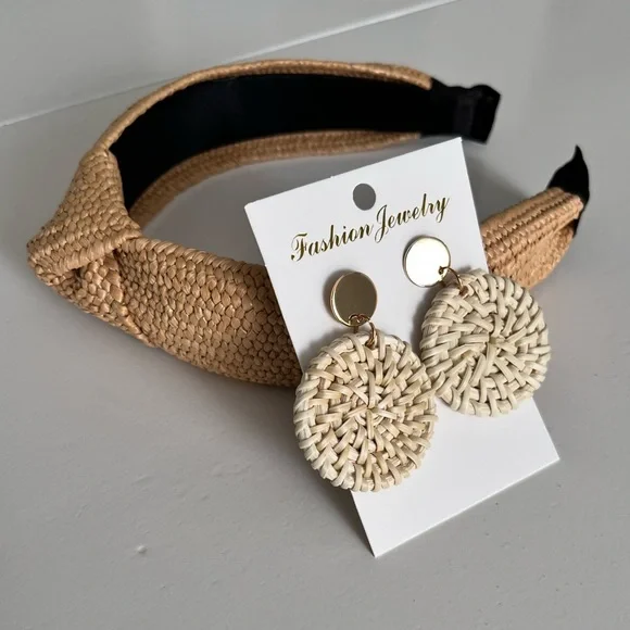 WOVEN HEADBAND & EARRINGS bundle | NWT - Picture 2 of 9